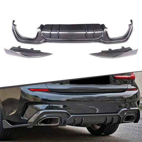 AD Style Carbon Fiber Rear Diffuser for BMW G20
