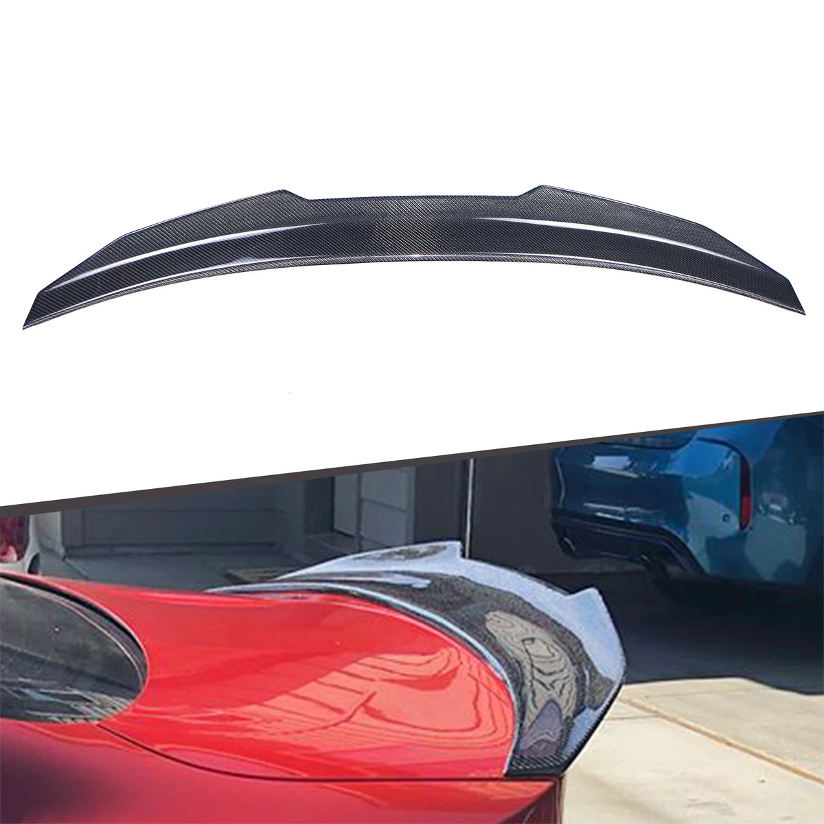 Auto PSM Type Rear Trunk Lip Spoiler Body Kits Outsides Rear Wing Carbon Fiber Spoiler for BMW (2nd)