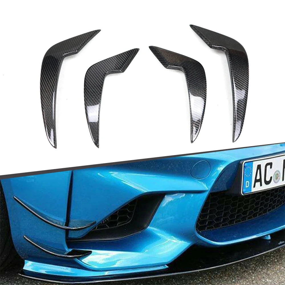 Auto Real Carbon Fiber Front Bumper Canards for BMW F87 M2 2016+