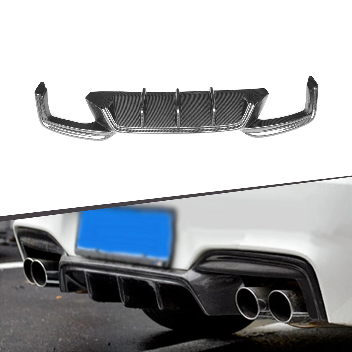 MP Type Carbon Fiber Rear Diffuser for BMW 6 Series F06 F12 F13 M6 Rear Bumpers